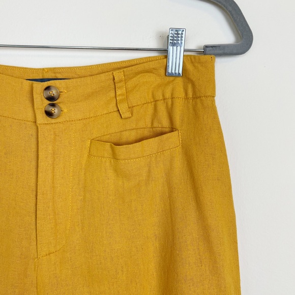 Modcloth New Opportunity Linen Blend Crop Pants Trousers 8 - Picture 4 of 5